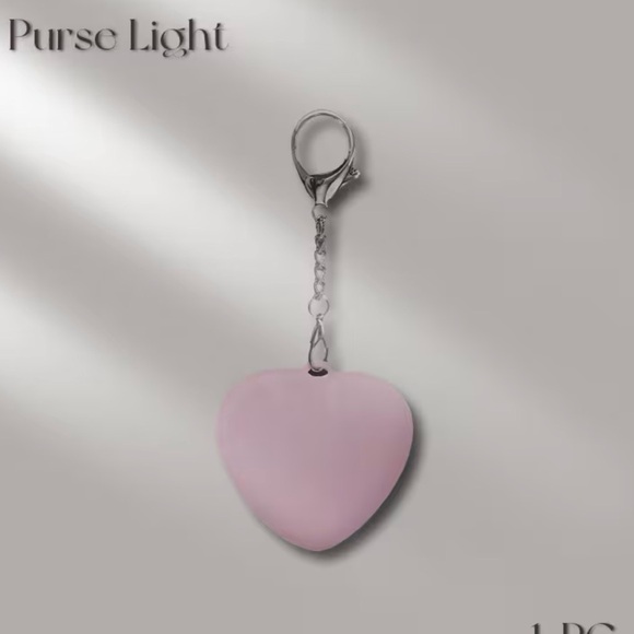 PINK LIGHT UP HEART BAG CHARM - Picture 3 of 5